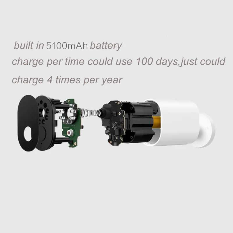 Оригинальная смарт-камера Xiaomi, 1080 P, 5100 мАч, батарея, шлюз, 120 градусов, IP65, водонепроницаемая, F2.6, AI, гуманоид, обнаружение, Wi-Fi, беспроводная