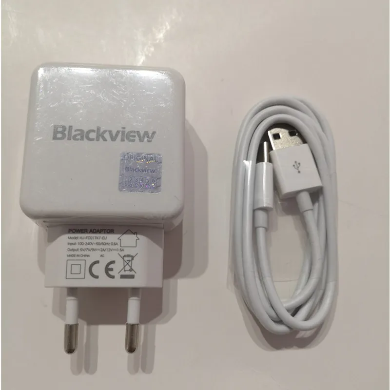 Адаптер Blackview BV6800 Pro BV9500 Pro BV9600 AC, быстрое зарядное устройство, зарядное устройство для путешествий, адаптер с европейской вилкой+ usb-кабель постоянного тока 12 В 2 А
