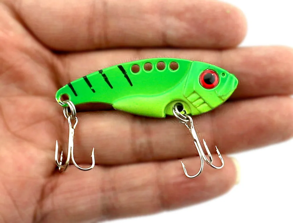20pcs new Fishing Lure Blade Metal VIB Hard Bait Bass Walleye Crappie 11G 5.5CM Tackle With 8# Hools | Спорт и развлечения
