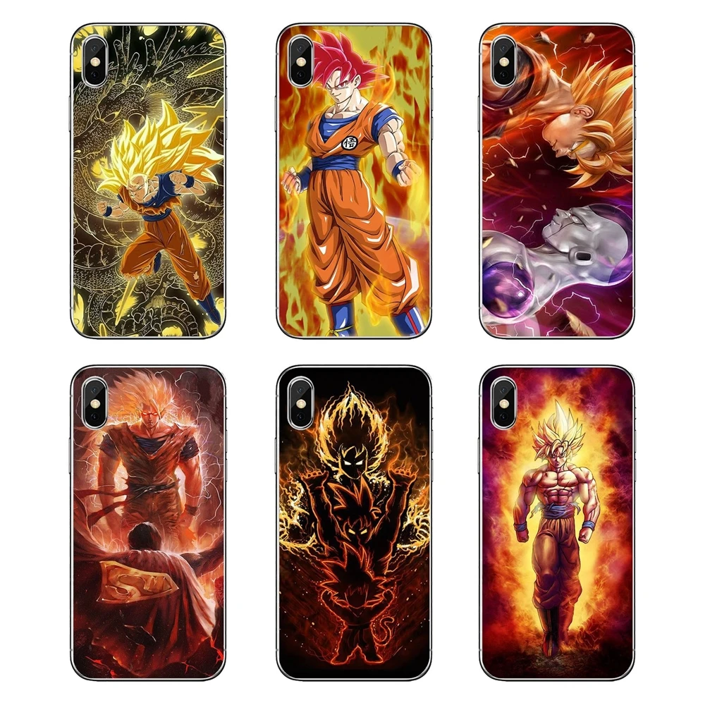 DRAGON BALL Z Супер Saiyan Бог Сон Гоку Силиконовые телефон Обложка сумка для Xiaomi mi A1 A2 5X6X8