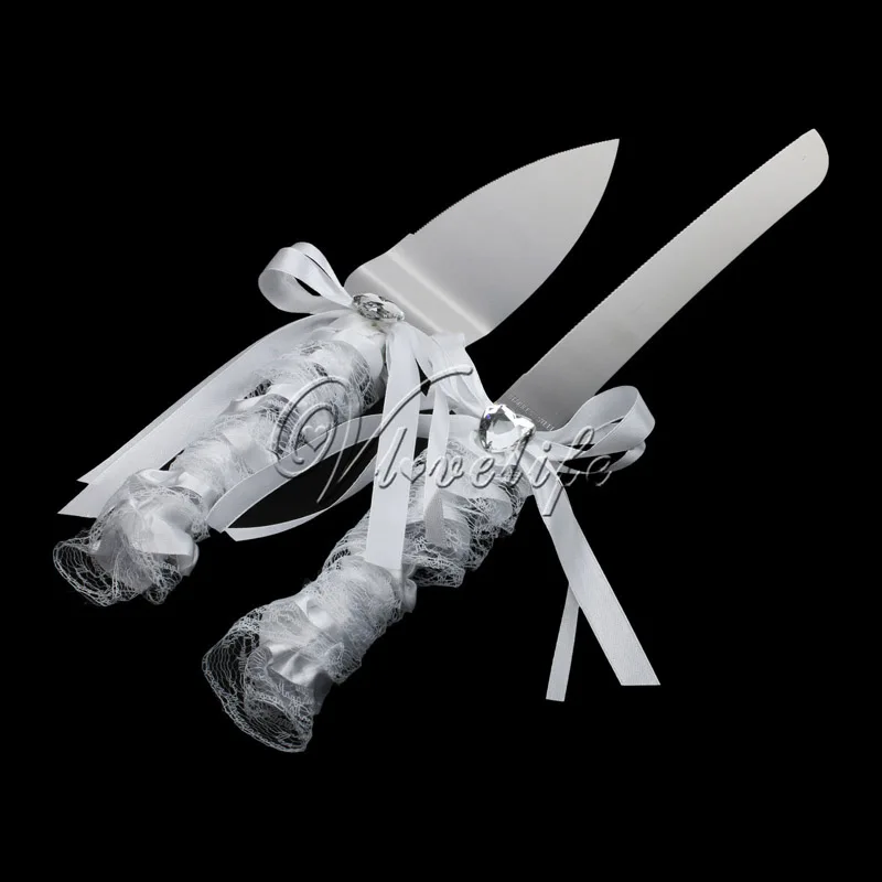 Свадебный нож для торта и серверный набор из нержавеющей стали резак с