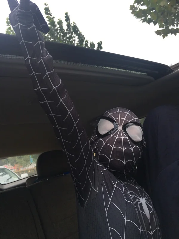 NEW Black Spiderman Costume Spider Man Suit Spider-man Costumes Adult Children Cosplay Halloween Cos Christmas |