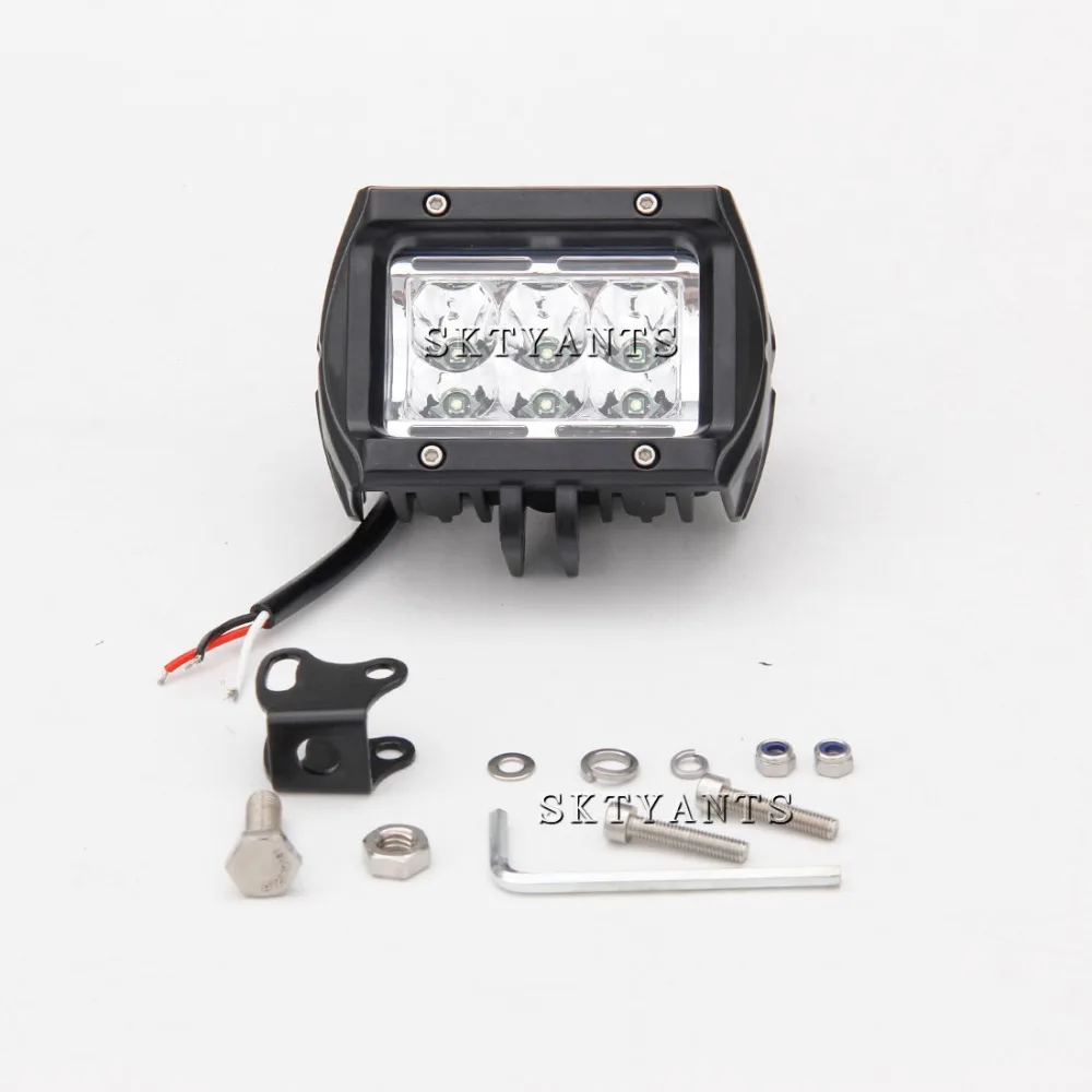 

18W LED Work Light Yellow Universal Motorcycle Off Road Auxiliary Spot Lamp Driving Fog Light for Universal Car Truck Cycle