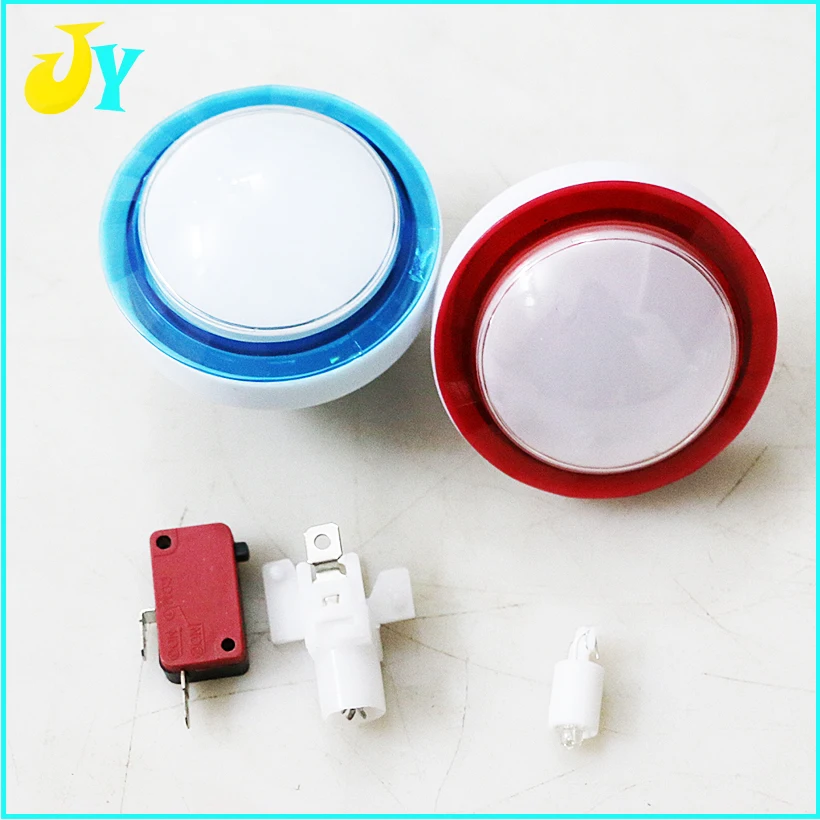 

10pcs 60mm arcade push button Convex button switch with 12V LED light Fishing game button