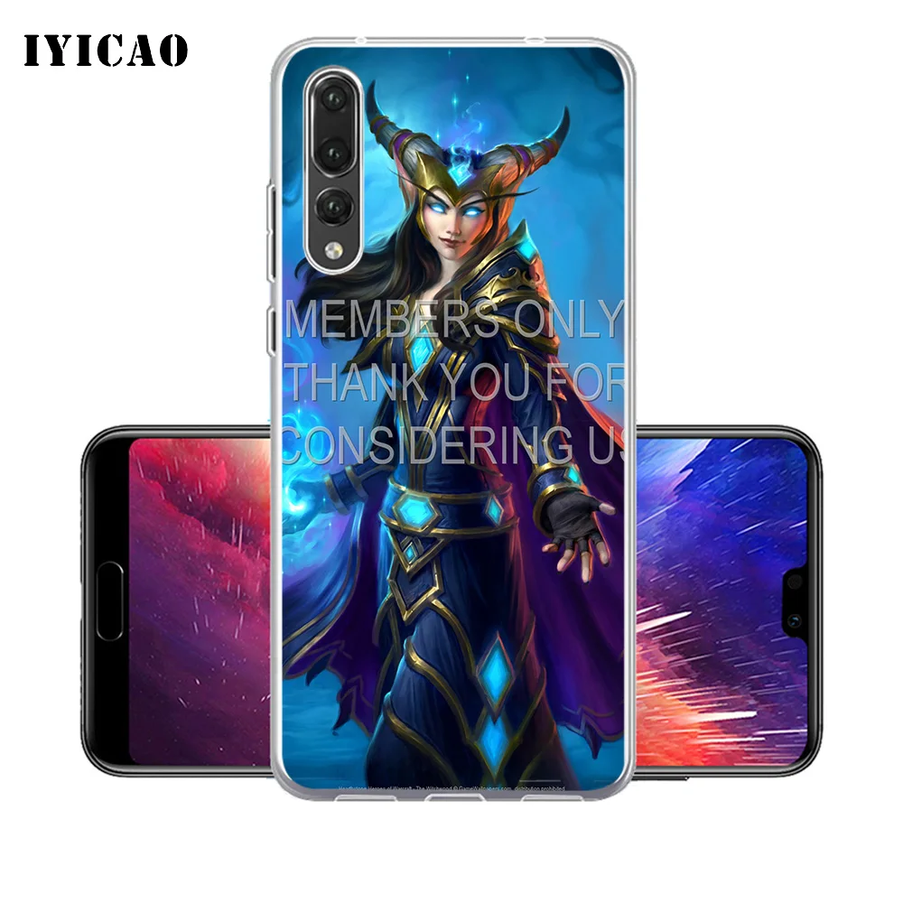IYICAO HearthStone Мягкий силиконовый чехол для телефона Huawei P30 P20 Pro P10 P9 P8 Lite P Smart из ТПУ |