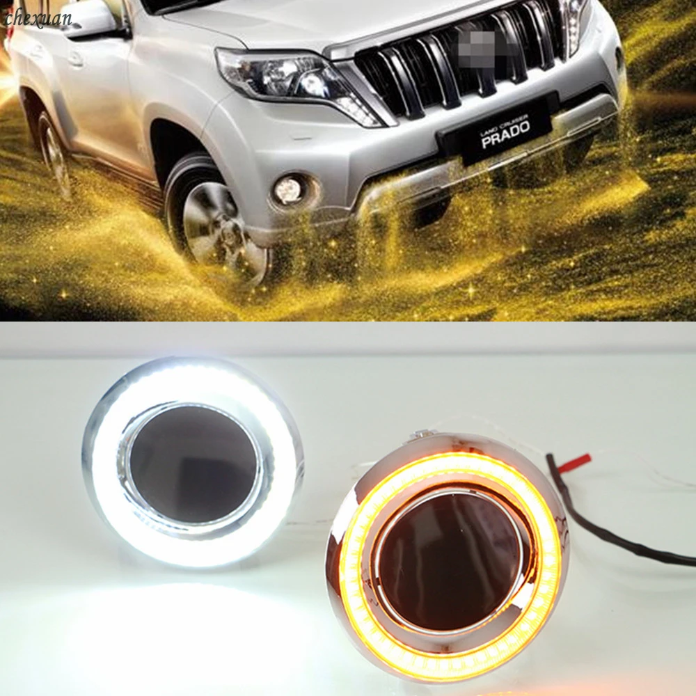 CSCSNL 1 комплект для Toyota Prado FJ150 LC150 2014 2015 12v Светодиодный дневной светильник ABS колпак
