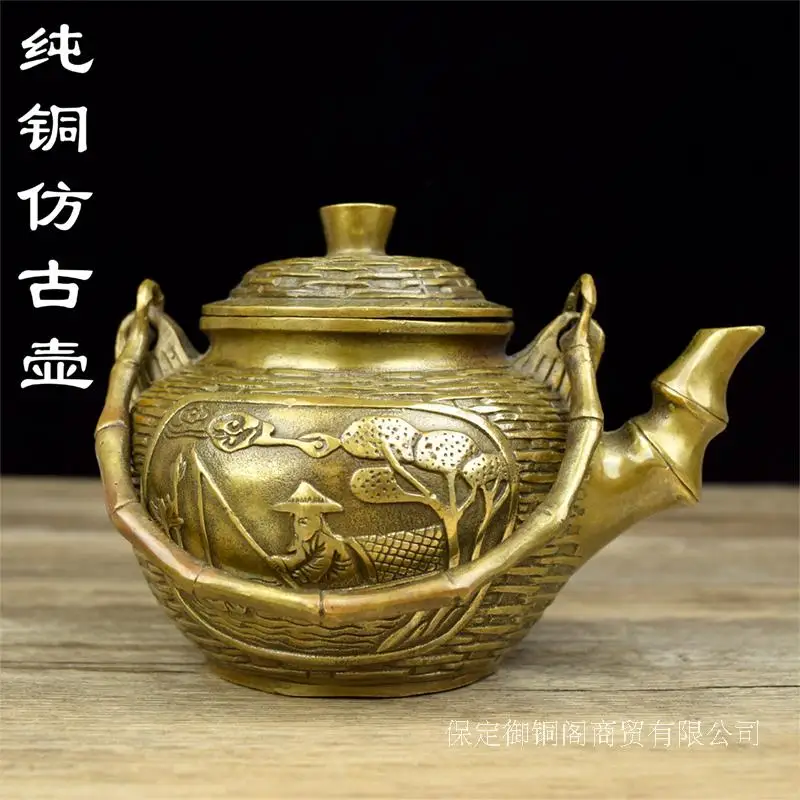 Pure brass ornaments Antique Brass trumpet Yulou old small decoration Copper dies wedding | Дом и сад