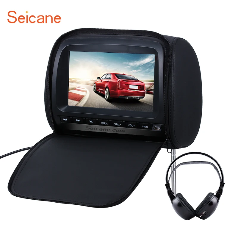 Seicane 9 &quot800*480 Автомобильный подголовник с дистанционным управлением DVD плеер