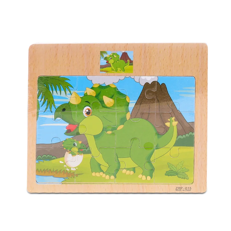 unicorn dinosaur Деревянная развивающая игрушка-пазл, деревянная доска, Детская мультяшная Анималистическая обучающая игрушка - Цвет: unicorn dinosaur
