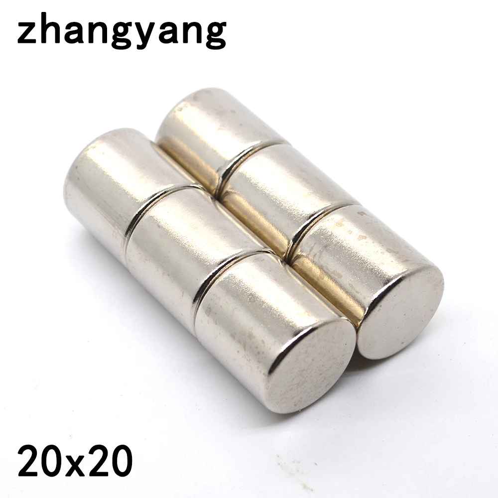 

1/2/5/10 небольшие круглые неодимовые магниты NdFeB диаметром 20 мм x 20 мм N35 сверхмощные редкоземельные магниты NdFeB 20*20