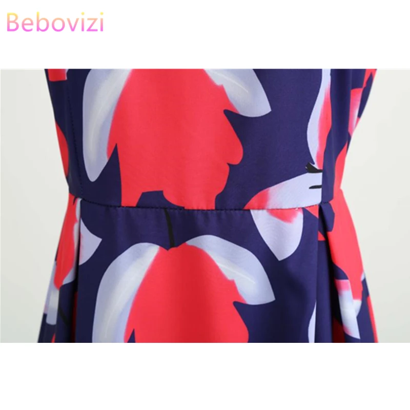 Женское винтажное платье с принтом Bebovizi Элегантное повседневное офисное Shein