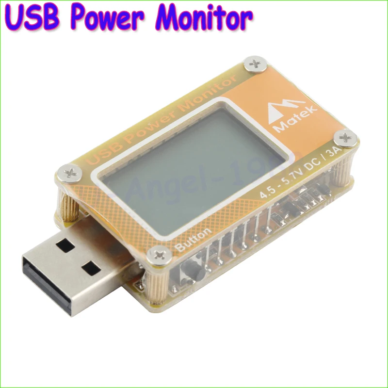 Портативное зарядное устройство с ЖК дисплеем и USB измеритель напряжения тока