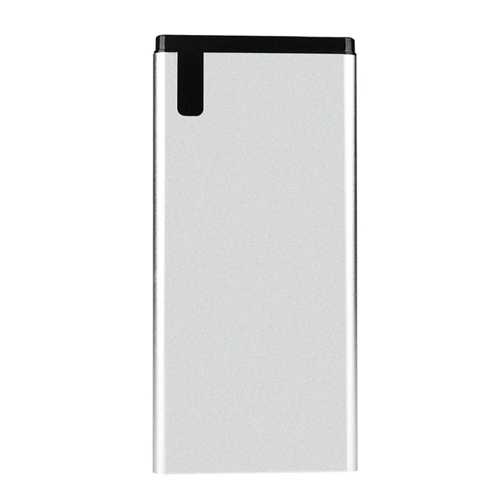 sliver 5 V/1A Портативный USB внешний аккумулятор зарядное устройство для сотового телефона с умным светодиодный цифровой дисплей для мобильного телефона Xiaomi - Цвет: sliver