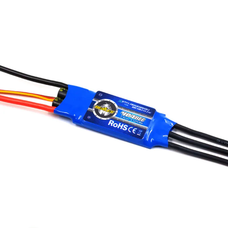 2 шт. ZTW 40A бесщеточный ESC 2-4S LIpo BEC 5 В/3 А для радиоуправляемого мультикоптера