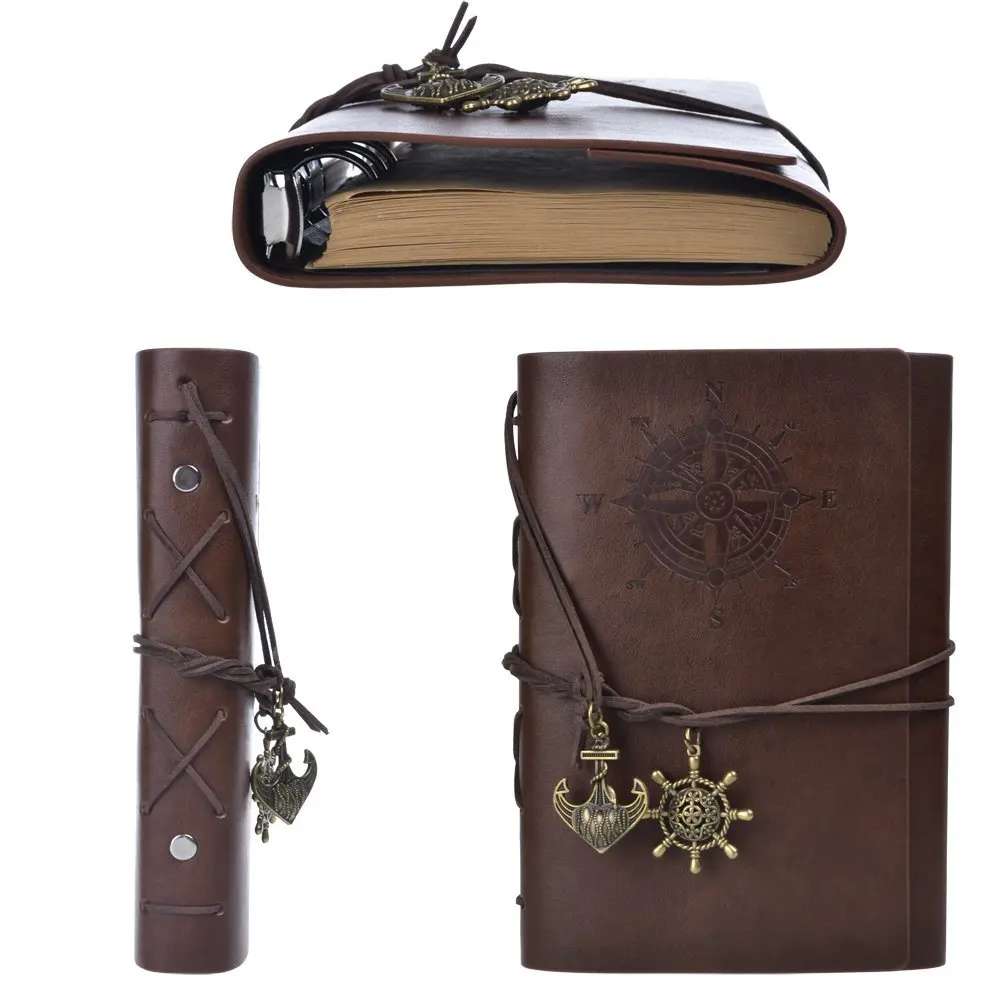 Винтажный Классический блокнот XRHYY из искусственной кожи темно коричневого