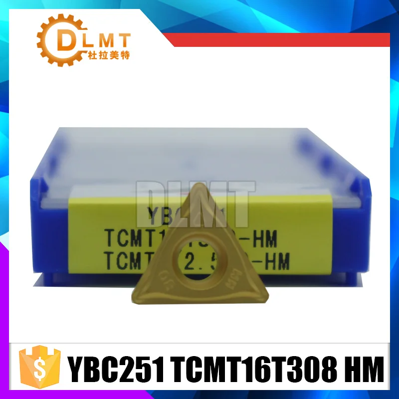 10 шт./компл. TCMT16T308-HM YBC251 cnc токарная вставка пластина режущего инструмента bladee