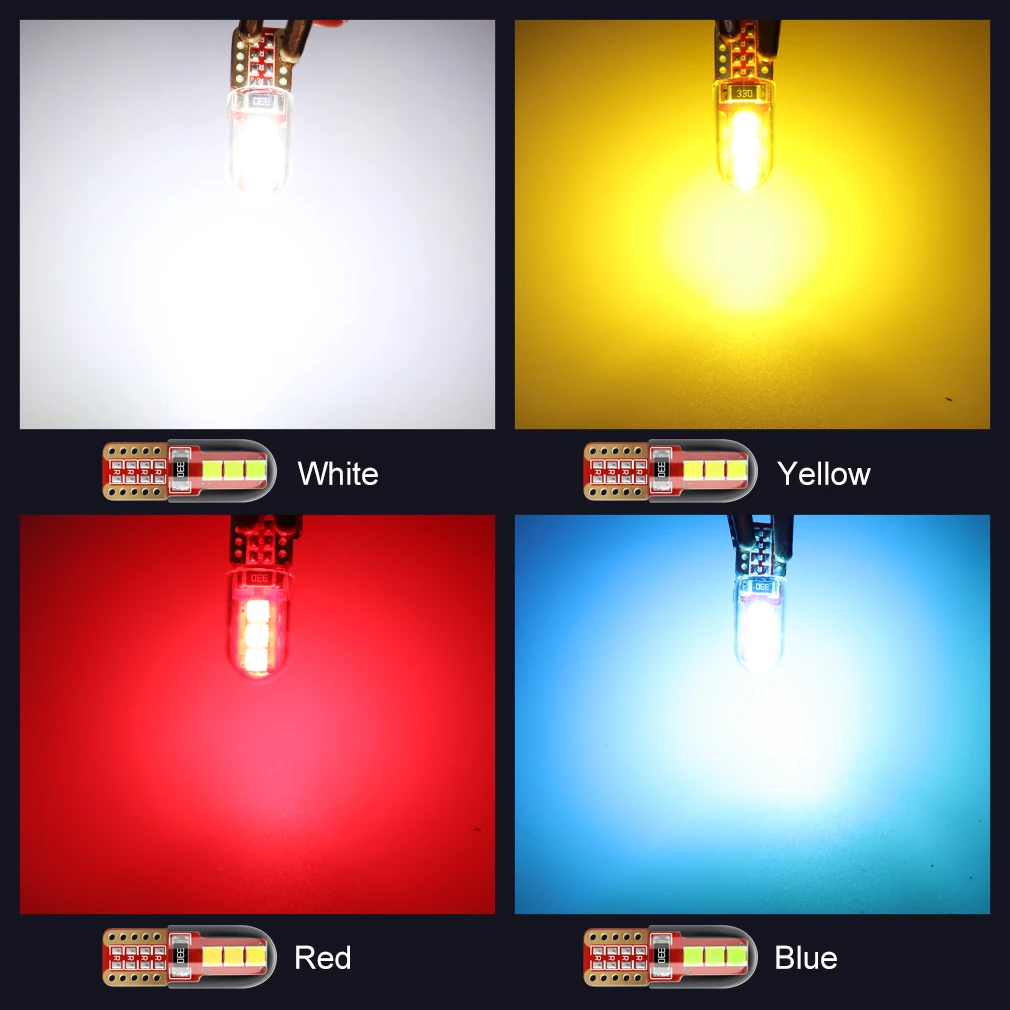 1 шт. светодиодная лампа T10 W5W WY5W 168 194 6SMD 3535 чип для автомобиля светильник салона