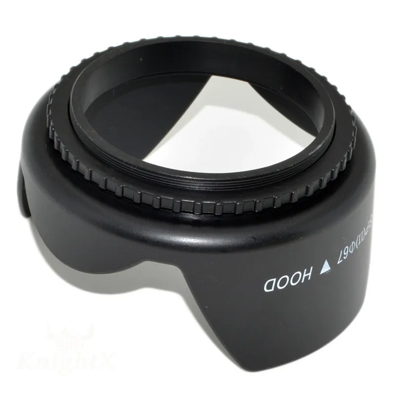 lens hood KnightX 49 мм 52 мм 55 мм 58 мм 62 мм 67 мм 72 мм 77 мм крышка объектива для объектива бленда для nikon filtro de linha 700d d3200 d3100 - Цвет: lens hood