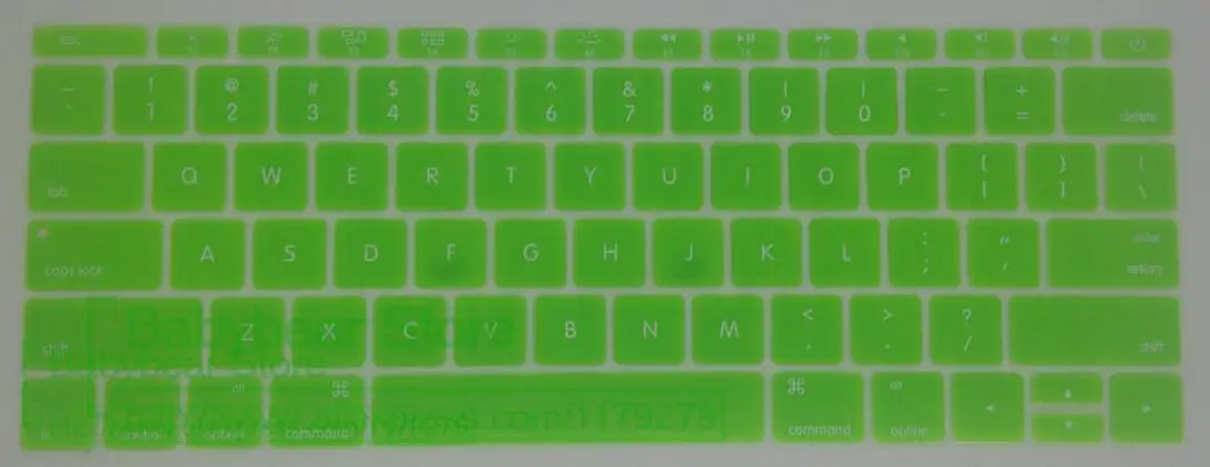 Английская клавиатура Обложка для MacBook 1" США ANSI клавиатура протектор для Mac book Retian 12" Air 12 дюймов - Цвет: green