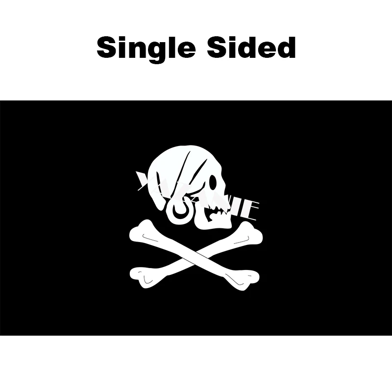 Single Sided YAZANIE любой размер пиратский флаг черной бороды пиратский флаг рыбы с мечами Эдварда низкий ФЛАГ Пользовательский пиратский флаг Генриха каждый - Цвет: Single Sided