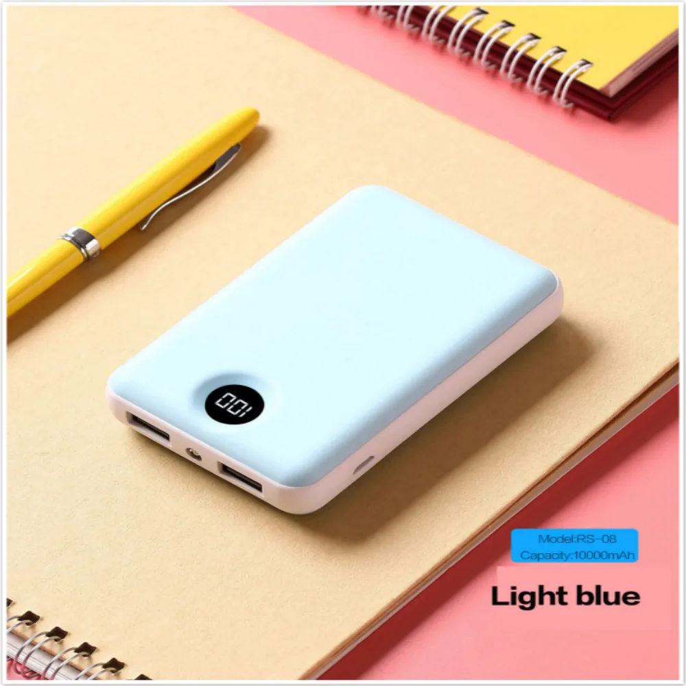 Внешний аккумулятор для xiaomi mi iPhone Samsung Mini Pover Bank 10000 мАч светодиодный дисплей