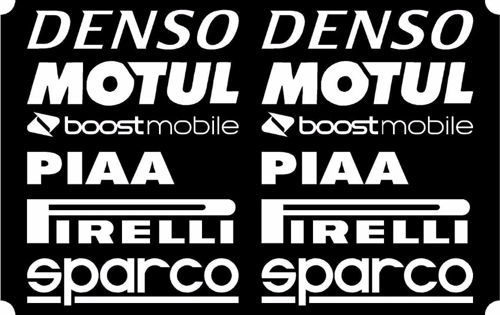 

12pcs Denso Motul Car Door Stack Sponsor Logo Stickers WRX STI Impreza 20 car motorcycle laptop sticker
