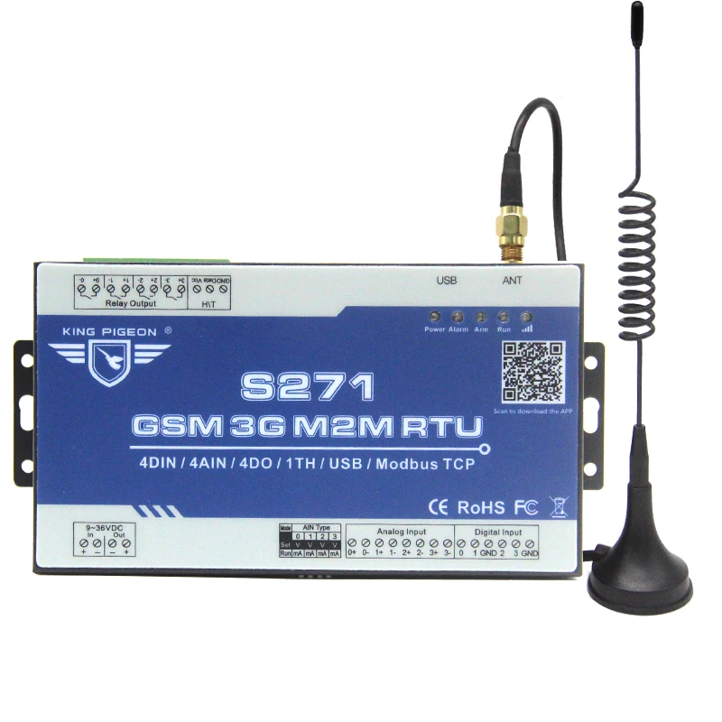 Modbus RTU шлюз в режиме реального времени беспроводной коммуникатор система мониторинга интегрированная облачная Платформа Поддержка Modbus RTU по TCP S271