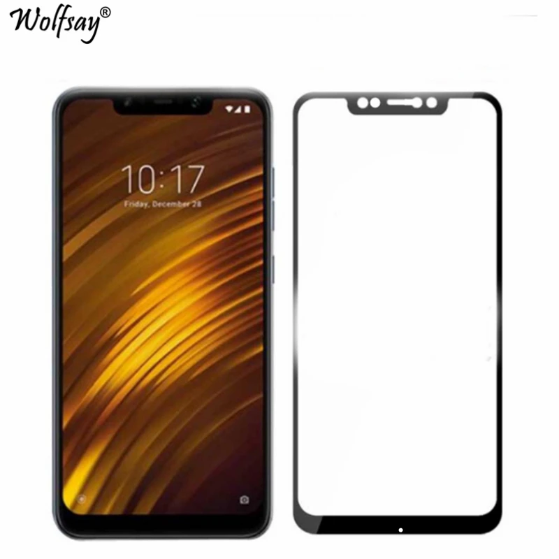1 шт полное покрытие стекла Xiaomi Pocophone F1 протектор экрана закаленное стекло Xiaomi Pocophone F1 защитная пленка Pocofone F1 стекло