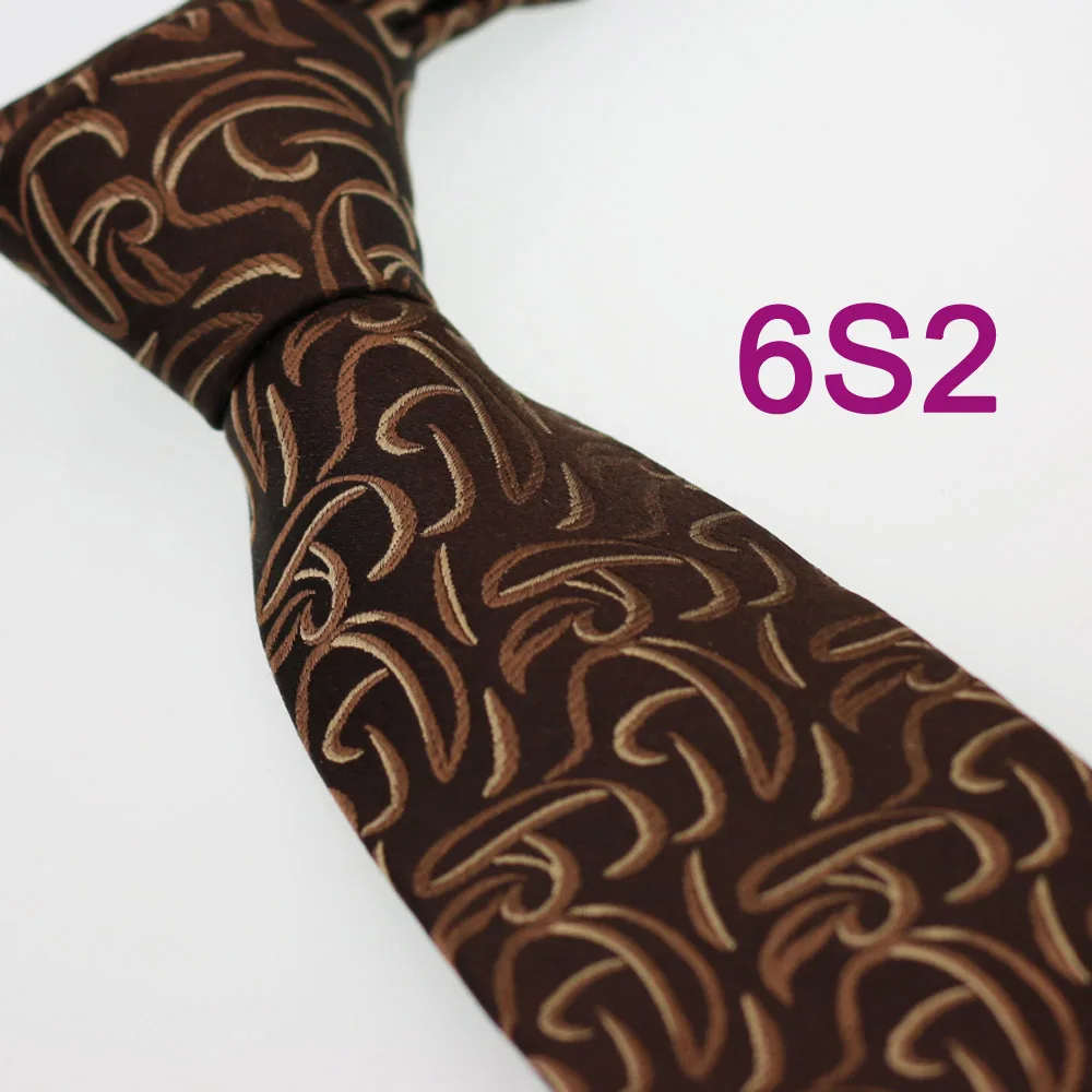 Coachella Men's ties 100% Pure Silk Tie Brown With Coffee Paisley Woven Necktie Formal Neck for dress shirts Wedding | Аксессуары