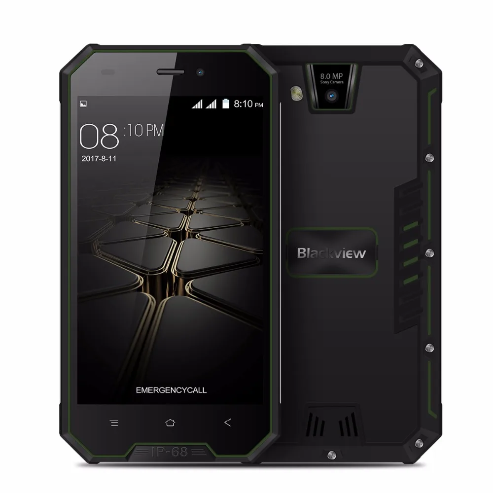 Blackview BV4000 Pro IP68 Водонепроницаемый смартфон 8MP сзади Камера 4 7 &quotHD Android 0 ядра 2 GB + 16