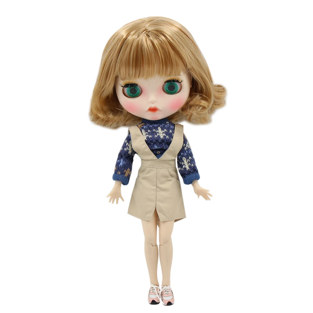 Кукла Blyth ICY DBS с белой кожей для суставов и тела светлые волосы резные губы