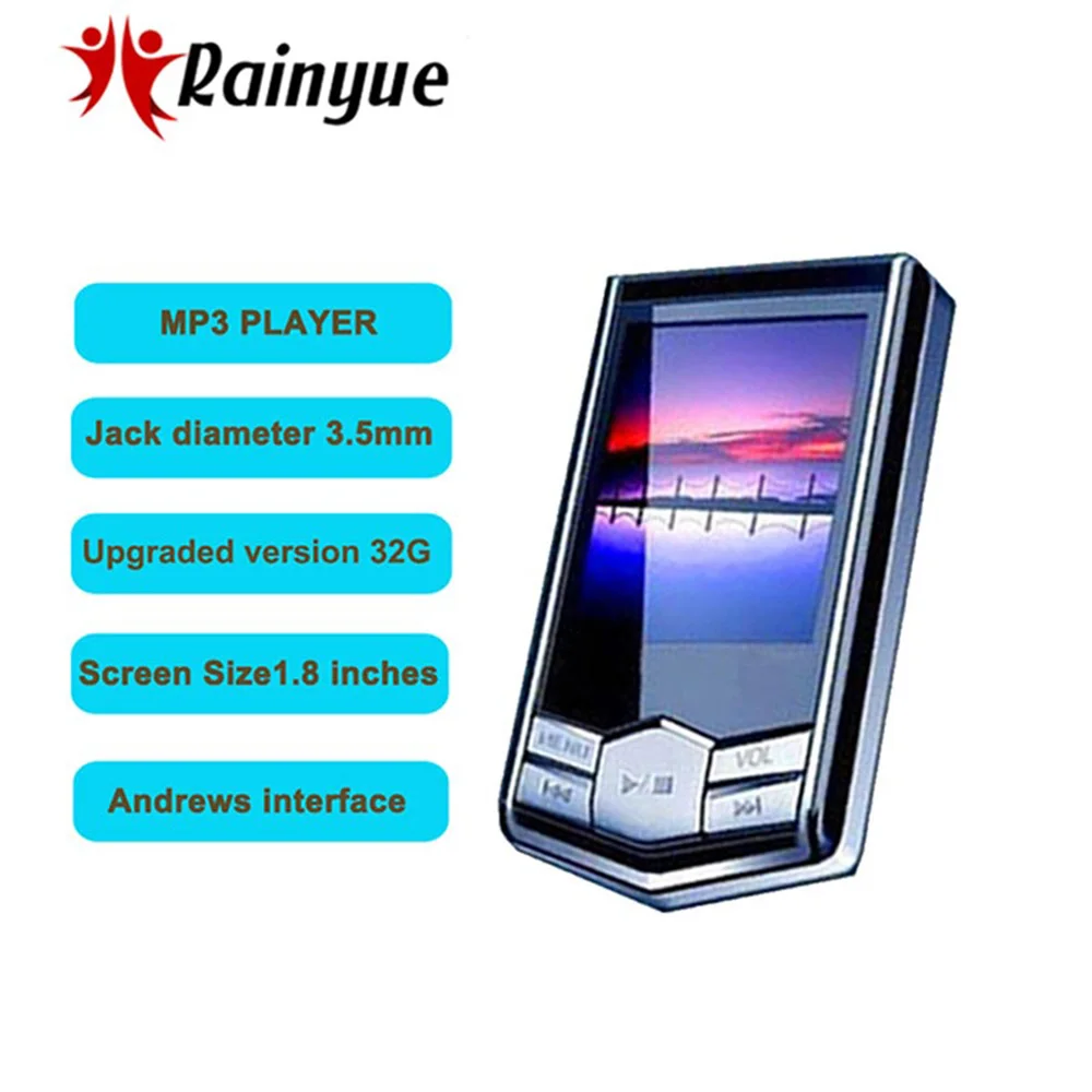 Лесной пантер загрузки музыки MP3-плееры тонкий 1,8 lcd 32GB fm-радио видео mp3-плеер