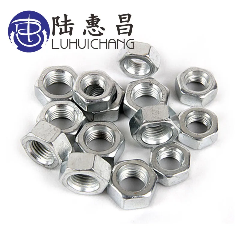 LUHUICHANG 50 шт. M2 M2.5 M3 M3.4 M4 M5 M6 оцинкованная Шестигранная гайка шестигранные гайки костюм для винтов болтов
