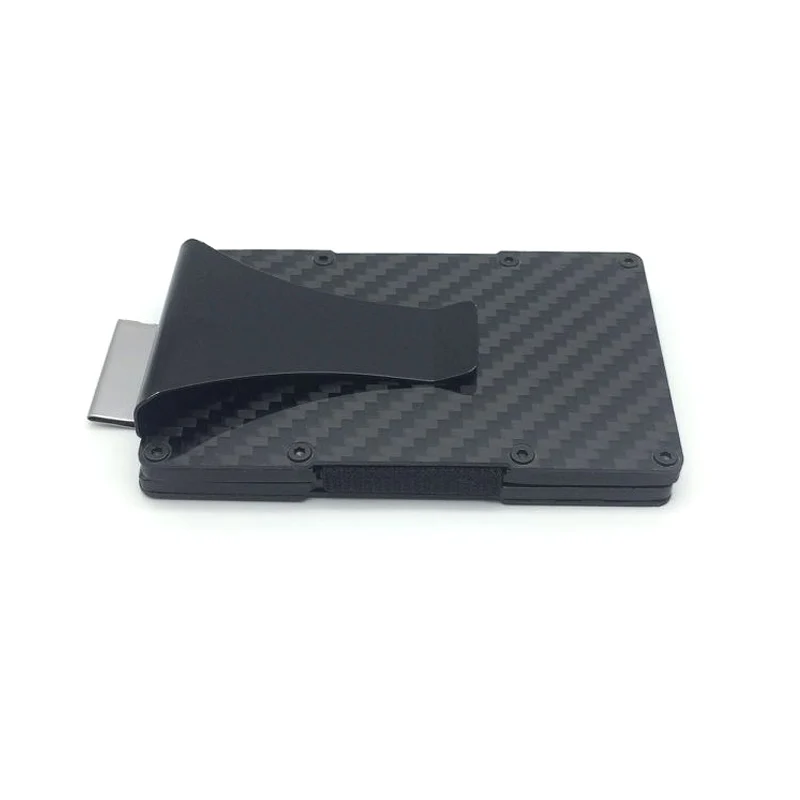 carbon fiber Углеродное волокно Pop Up кредитных ID держатель для карт мужчин и женщин Металл Нержавеющая сталь RFID Бумажник анти защита блокировка Обложка - Цвет: carbon fiber