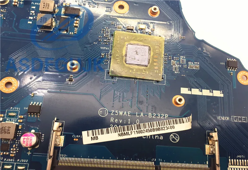 Материнская плата для ноутбука Z5WAE LA-B232P NBMLF11001 NB. MLF11.001 для acer aspire E5-521, материнская плата DDR3, тест ОК