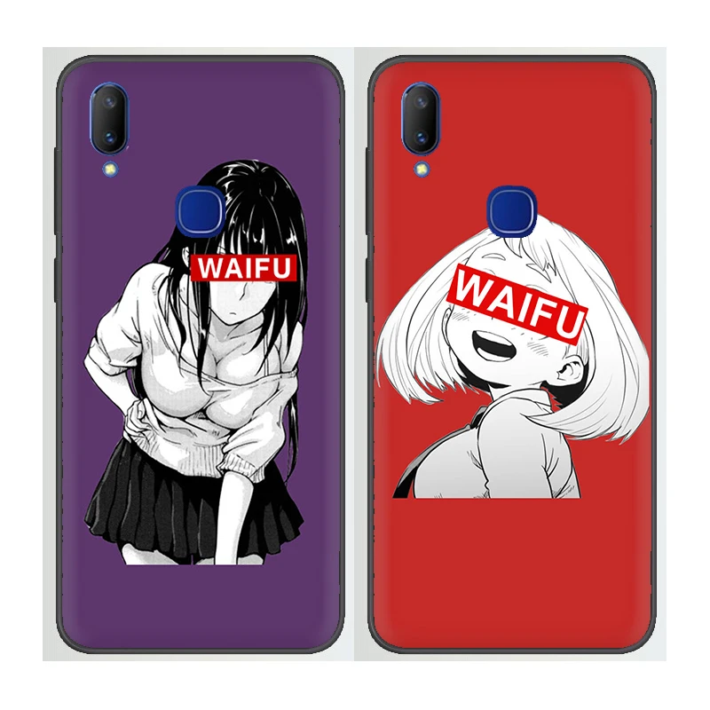 Sugoi семпай аниме waifu чехол для телефона для VIVO Y53 Y55 Y81 V5 V7 V9 V11 V15 Pro Y17 Y69 Y71 Y91 Y93 Y66 X9 Z5X Y11 V17 U3 Y5S