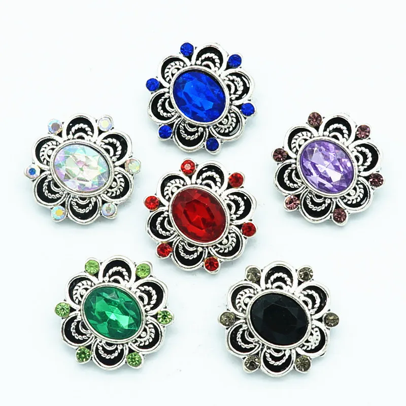 

Модные Красочные цветные стразы 18 мм кнопки для браслетов оптом KZ3170