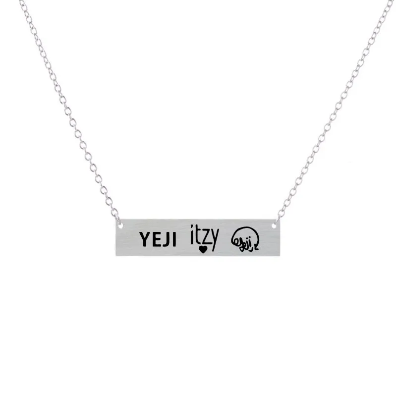 Корейское ожерелье ITZY с подвеской в стиле KPOP модное из нержавеющей стали для