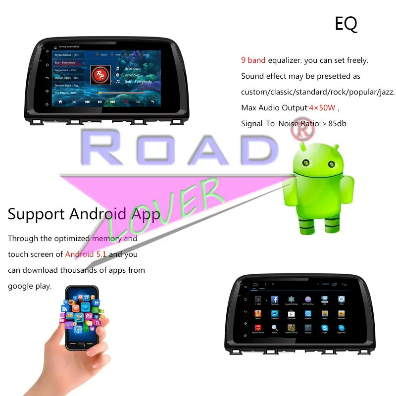 Roadlover Android 6,0 Автомобильный медиацентр плеер радио для Mazda CX-5-Стерео gps навигация два Din автомагнитол видео без DVD