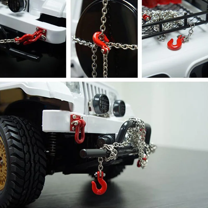 RC Автомобильная металлическая цепь для буксировки трейлера украшение крюка 1/10