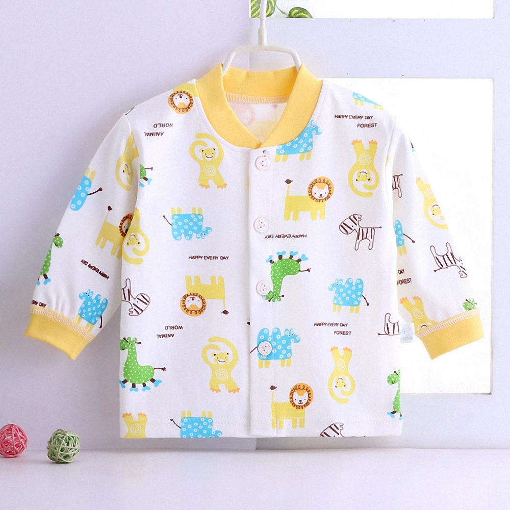 Hot!Baby boy girl Autumn Winter undershirt 100% Cotton Long sleeve T-shirt for 3-24M baby Children warm soft cartoon clothes | Детская