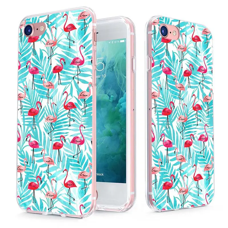 Мягкий чехол для телефона MLCRIYG iPhone 6 S Plus 7 8 X TPU цветной с изображением пламени