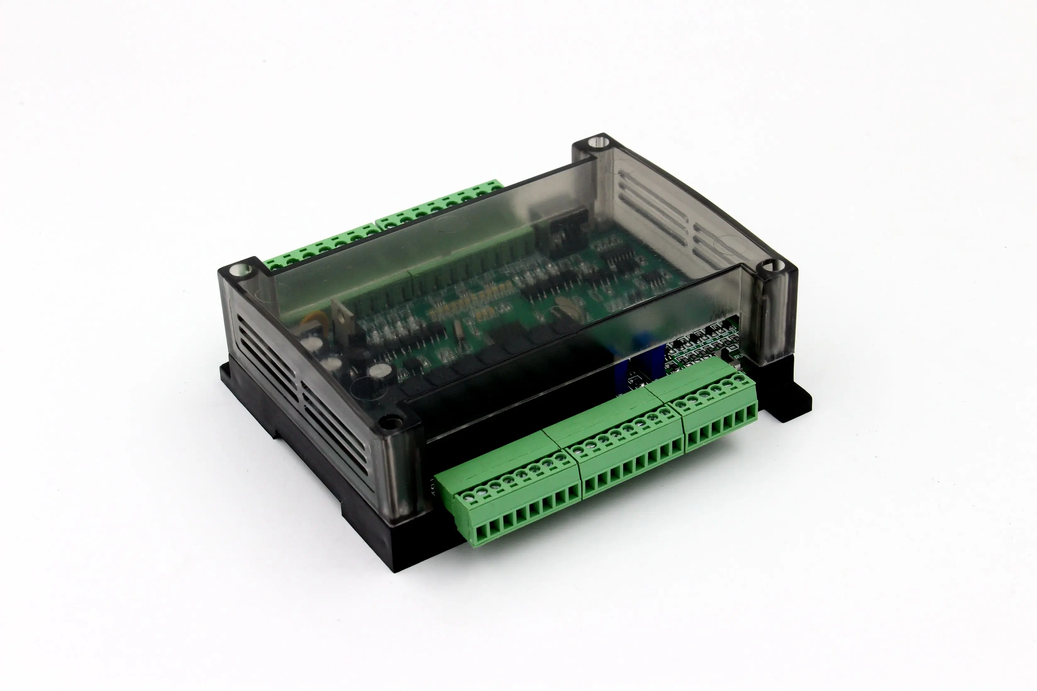 Плата модуля FX2N 20MR 4AD 2DA 0 10 в 20 мА часы RS232 RS485 Modbus RTU 24 В постоянного тока для Mitsubishi