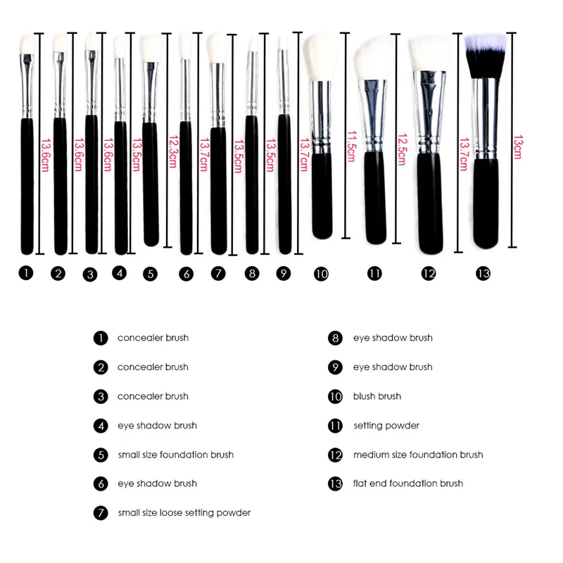YUKARI 25 шт. набор кистей для макияжа kwasten Make Up Beauty Blush Foundation pro Powder eye Brush