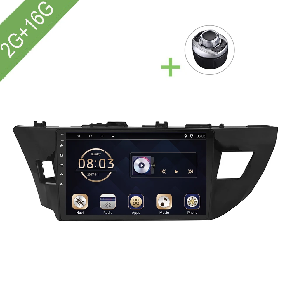 Автомобильный мультимедийный плеер 1 Din Android 7 автомобильный DVD для TOYOTA LEVIN 2014 2017 10