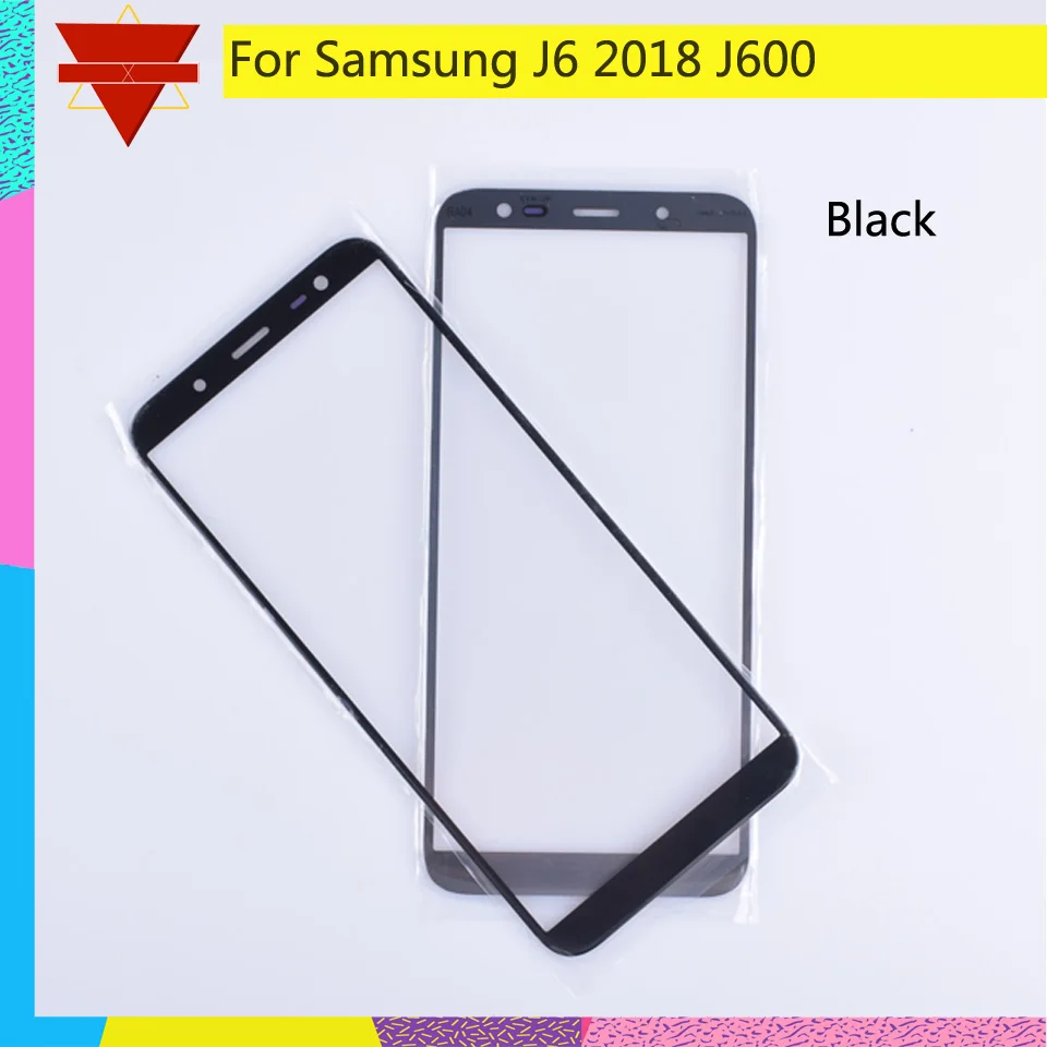 10 шт./лот, для samsung Galaxy J6 J600 J600F, сенсорный экран, внешнее стекло, сенсорный экран, объектив, ЖК-дисплей, переднее стекло для J6+ plus J610