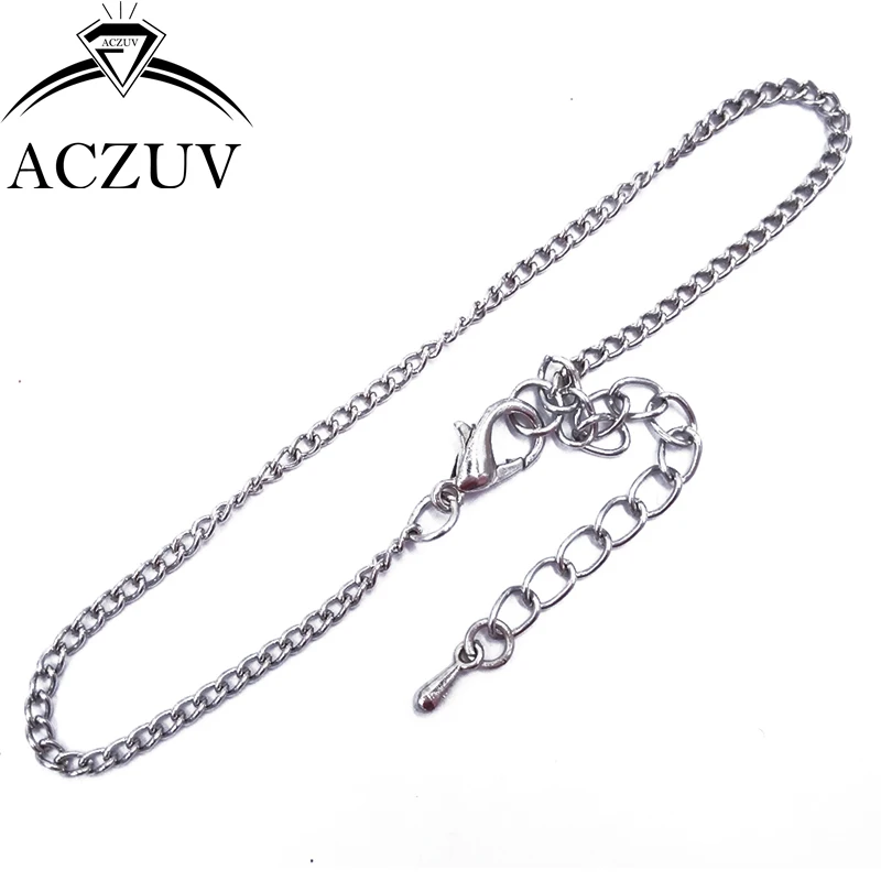 

100 шт 3 мм 20 см до 80 см родиевое покрытие зашифрованные цепи ожерелье браслет часы цепь для изготовления ювелирных изделий FCC014