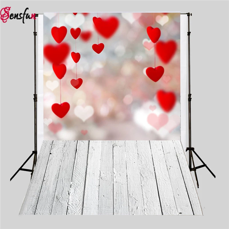 Фон для студийной фотосъемки на тему любви с деревянным полом свадебной День