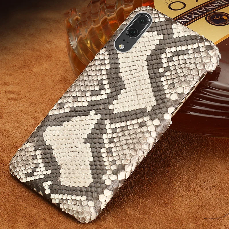 

Leather python skin cover back cover for huawei p9 lite 2017 case python skin high-end custom phone case For HUAWEI P20 pro