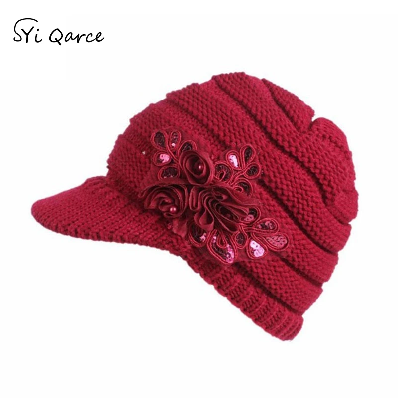 SYi Qarce Высококачественная женская зимняя вязаная шапка с хвостиком для женщин